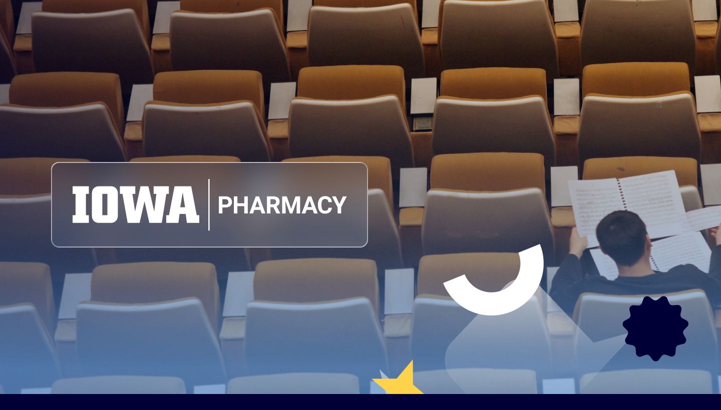 Illustration for the article University of Iowa College of Pharmacy Advances Data-Driven Decision-Making with Explorance Blue