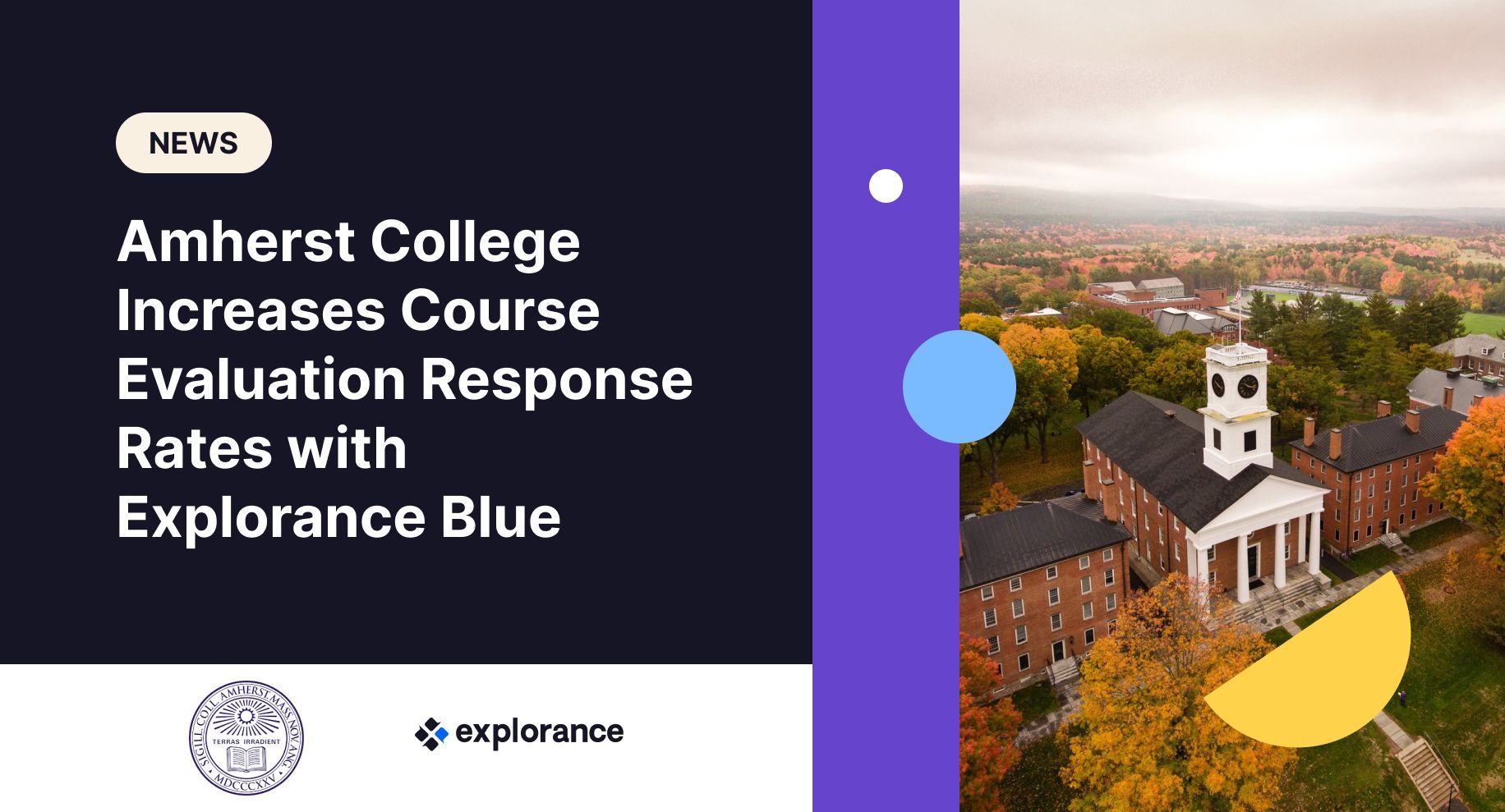 Illustration for the article Amherst College Increases Course Evaluation Response Rates with Explorance Blue