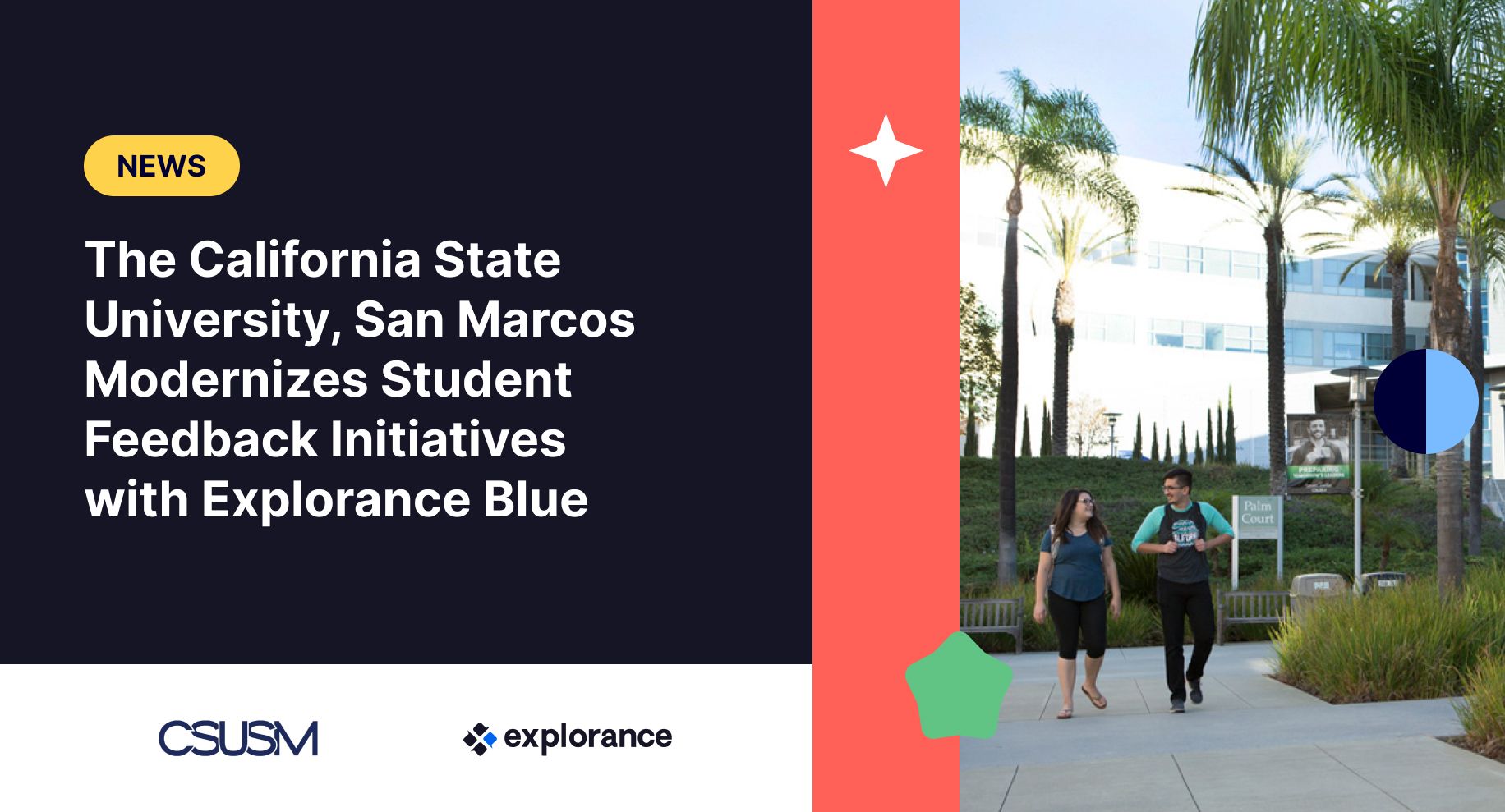 Illustration de l’article L'université d'État de Californie, San Marcos, modernise ses stratégies de Feedback auprès des étudiants grâce à Explorance Blue.