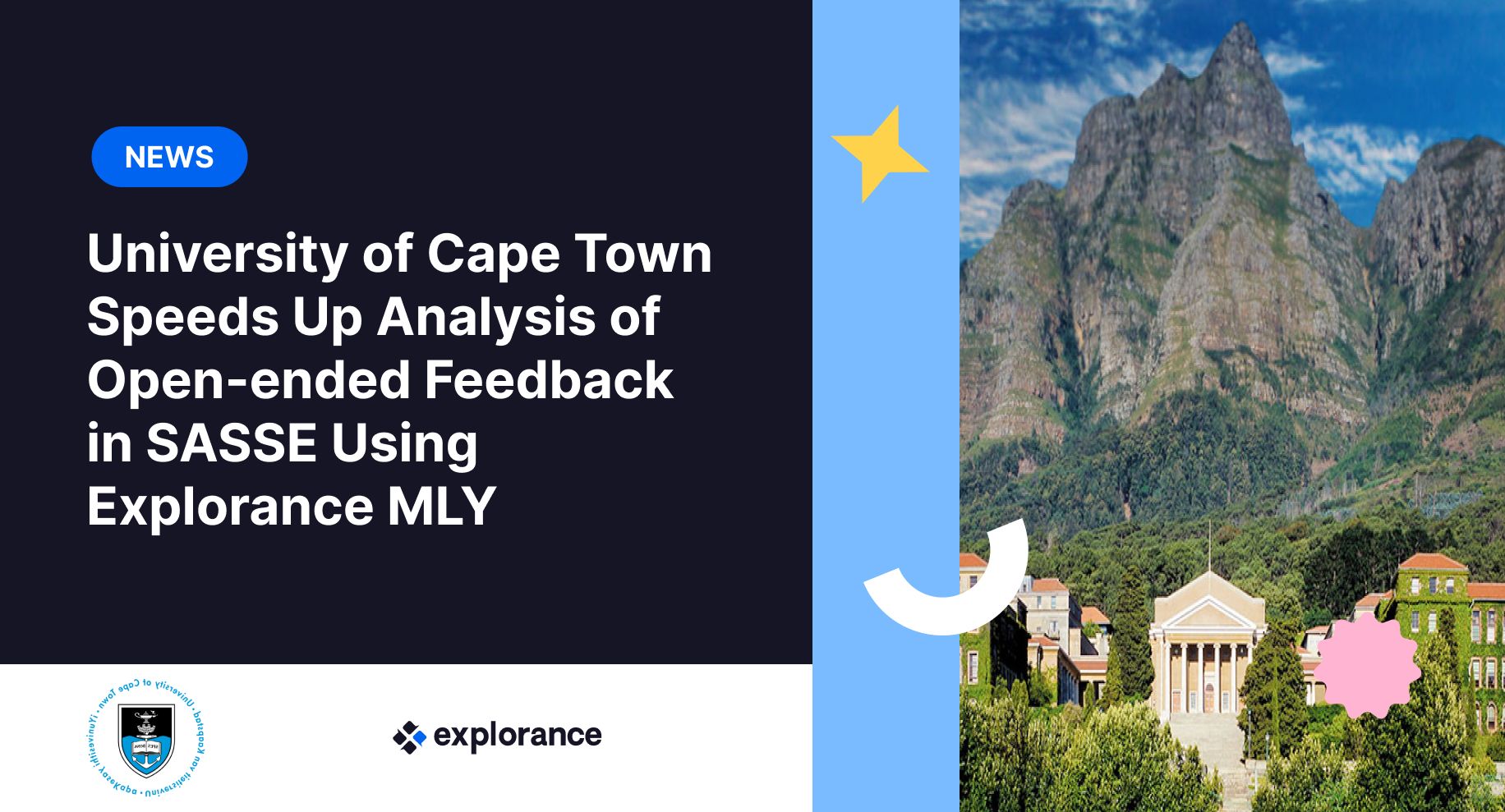 Illustration for the article University of Cape Town Speeds Up Analysis of Open-ended Feedback in SASSE Using Explorance MLY