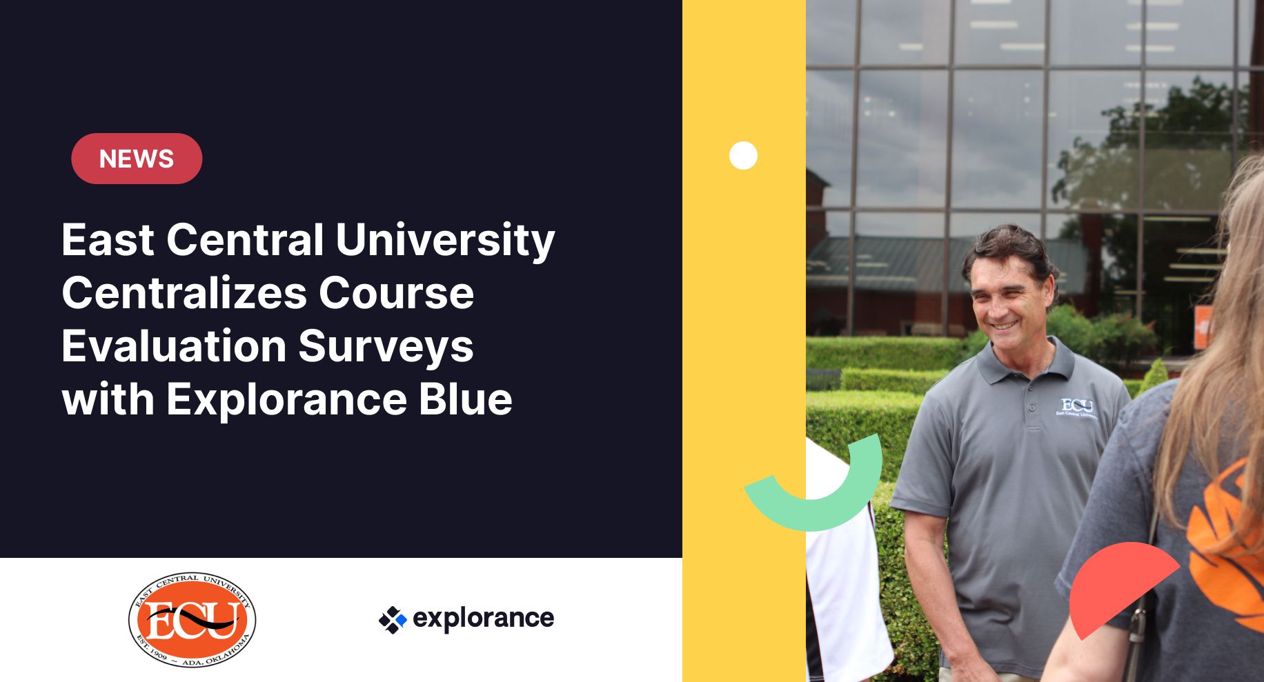 Illustration for the article East Central University Centralizes its Course Evaluation Surveys with Explorance Blue