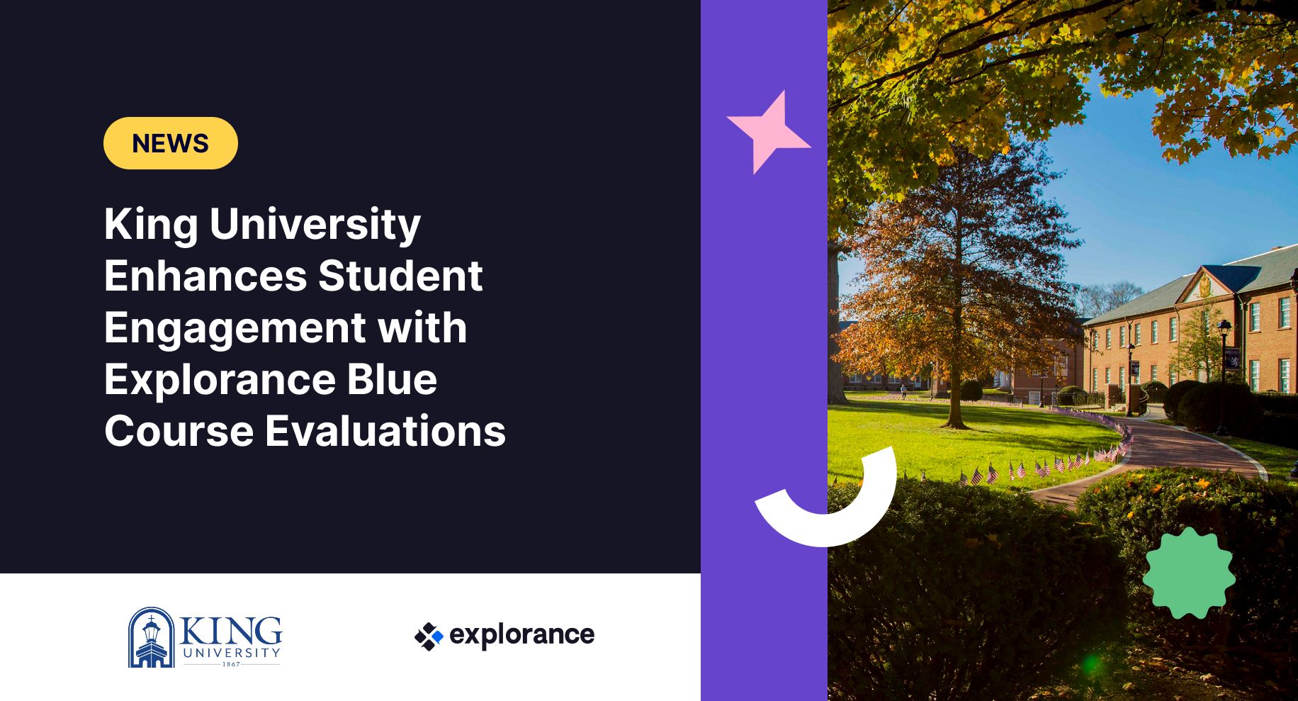 Illustration for the article King University Enhances Student Engagement with Explorance Blue Course Evaluations