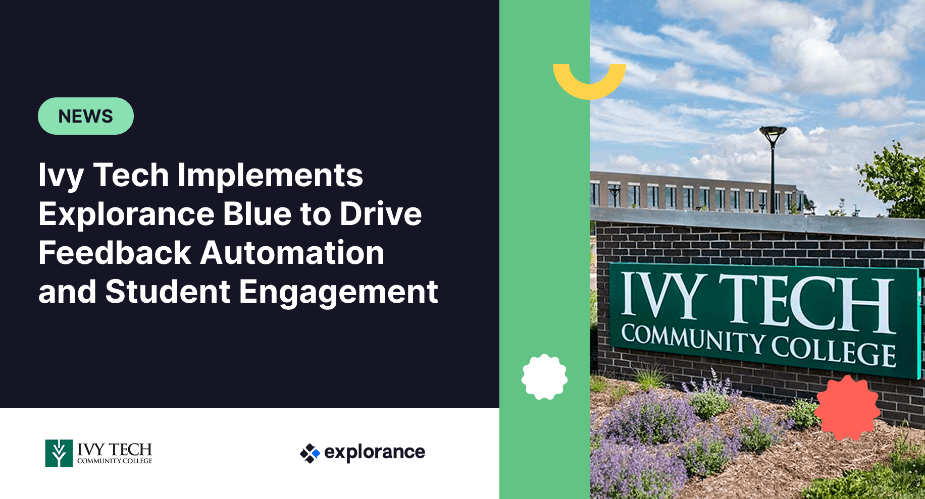 Illustration de l’article L'Ivy Tech Community College met en place Explorance Blue pour automatiser le traitement du Feedback et renforcer l'engagement des étudiants