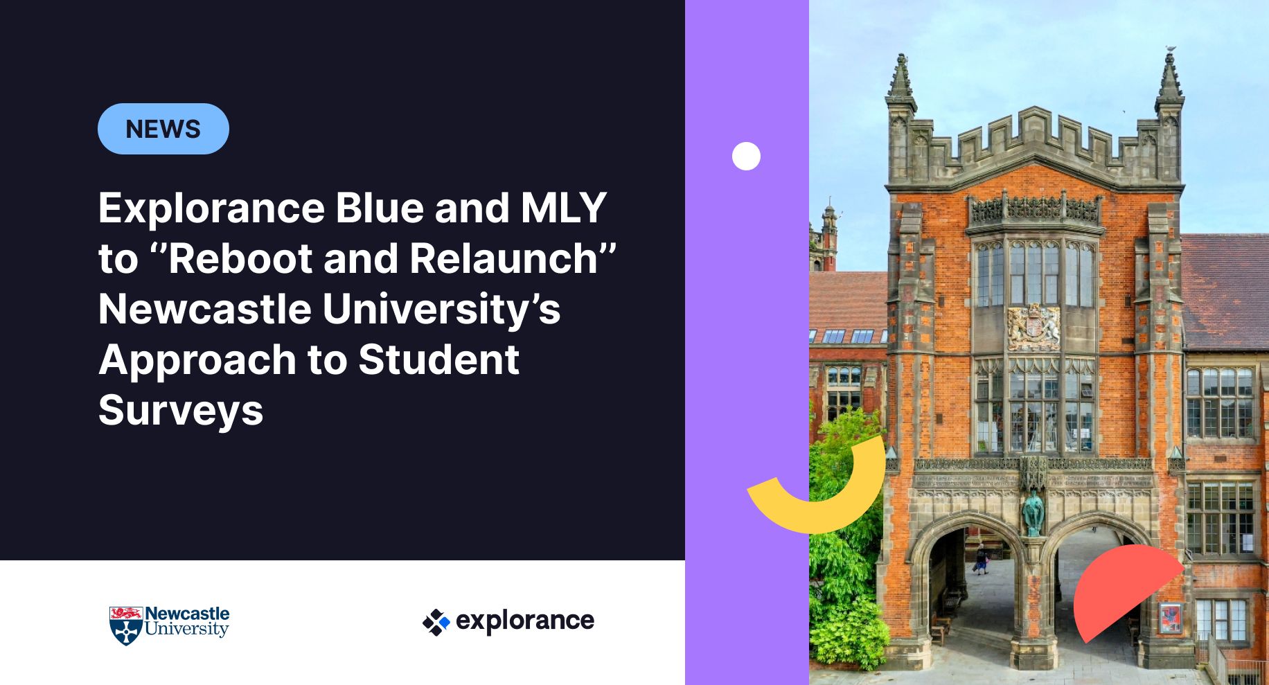 Illustration for the article Explorance Blue and MLY to “Reboot and Relaunch” Newcastle University’s Approach to Student Surveys