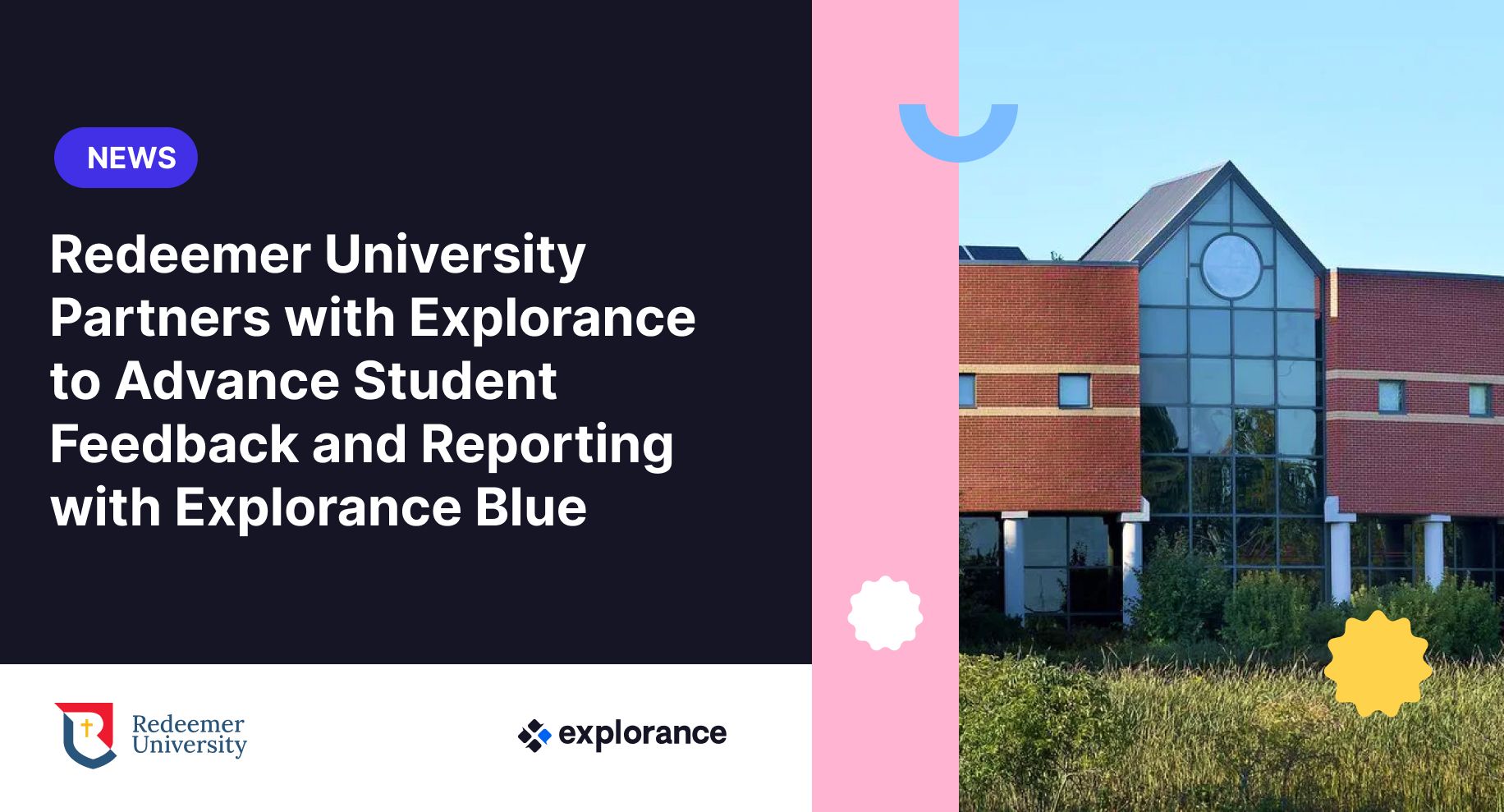 Illustration for the article Redeemer University Partners with Explorance to Advance Student Feedback and Reporting with Explorance Blue 