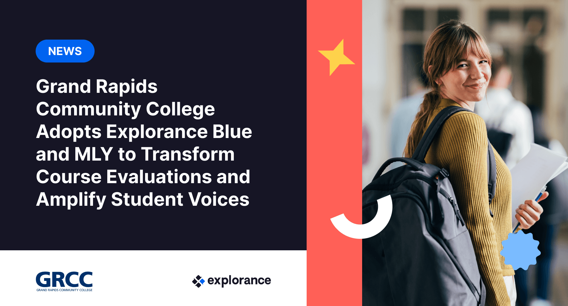 Illustration de l’article Le Grand Rapids Community College adopte Explorance Blue et MLY pour transformer les évaluations de l'enseignement et donner davantage la parole aux étudiants