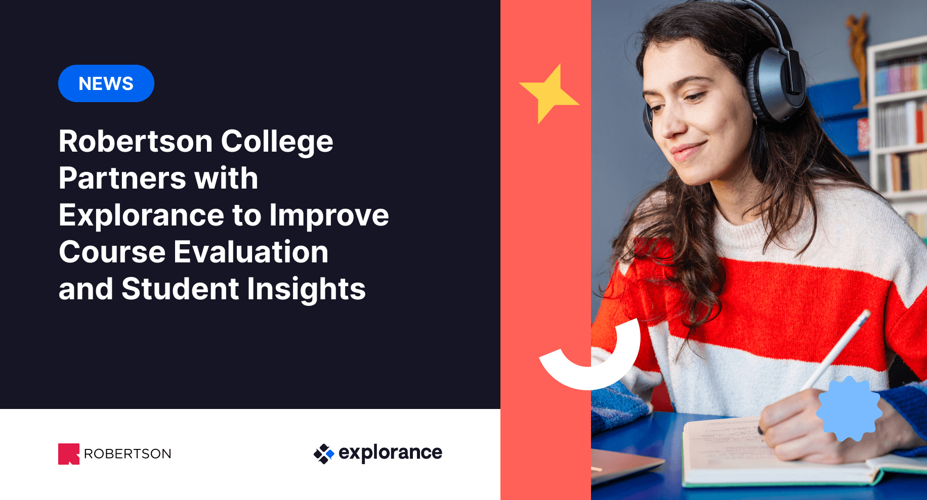 Illustration for the article Robertson College Partners with Explorance to Improve Course Evaluation and Student Insights