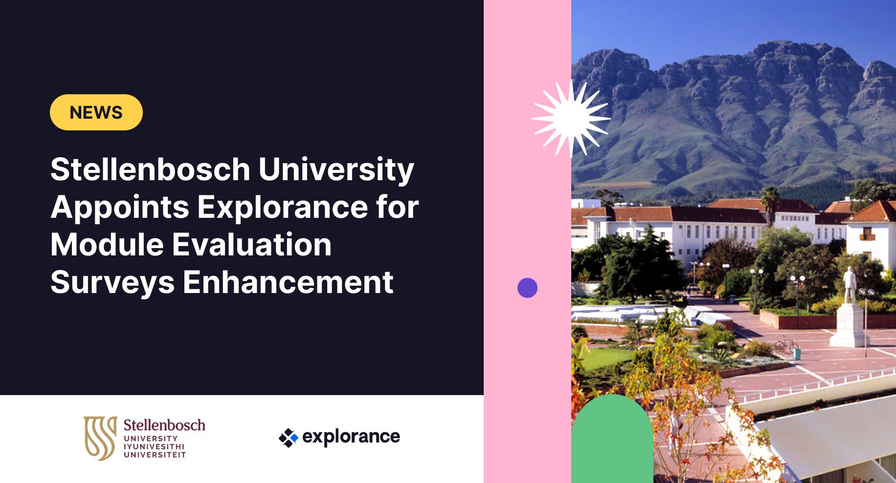 Illustration for the article Stellenbosch University Appoints Explorance for Module Evaluation Surveys Enhancement