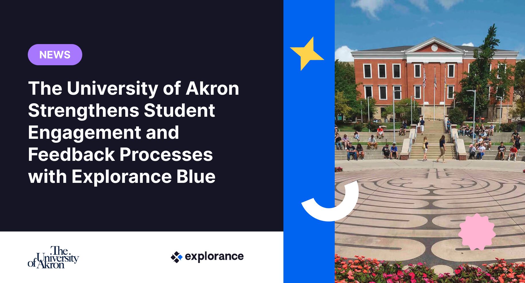 Illustration for the article The University of Akron Strengthens Student Engagement and Feedback Processes with Explorance Blue