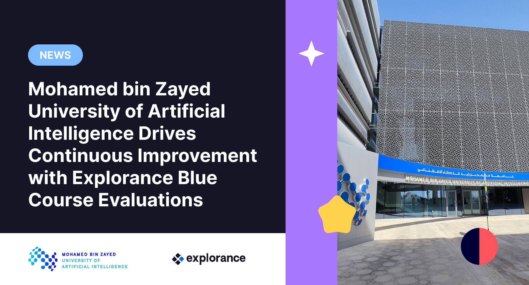 Illustration for the article Mohamed bin Zayed University of Artificial Intelligence Drives Continuous Improvement with Explorance Blue Course Evaluations