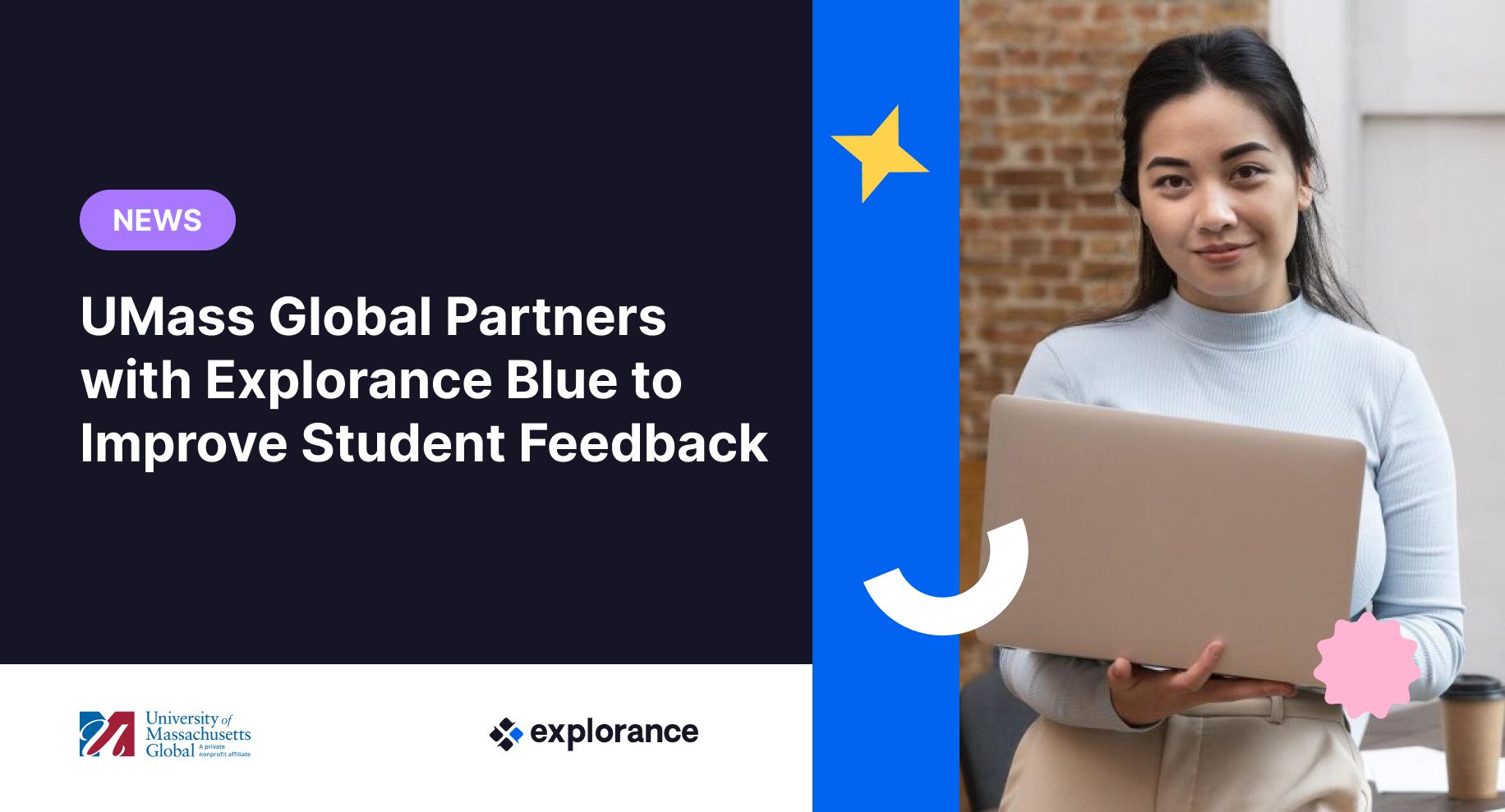 Illustration for the article UMass Global Partners with Explorance Blue to Improve Student Feedback