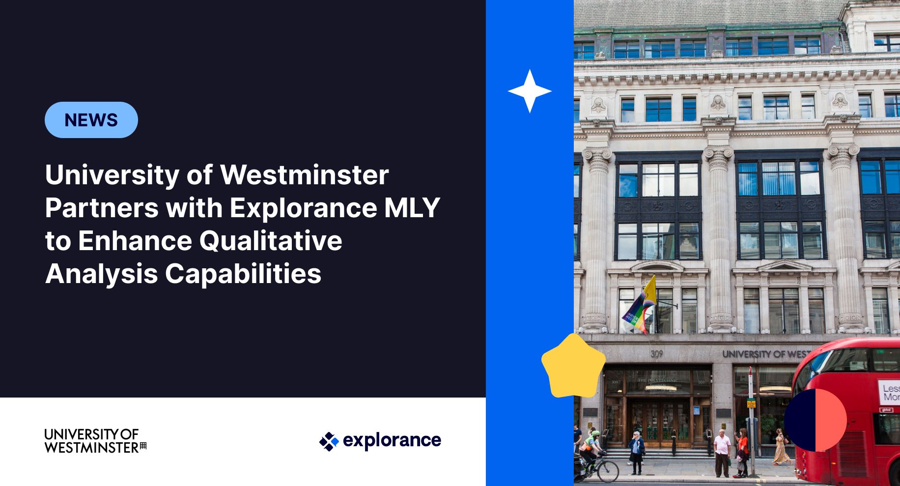 Illustration for the article University of Westminster Partners with Explorance MLY to Enhance Qualitative Analysis Capabilities
