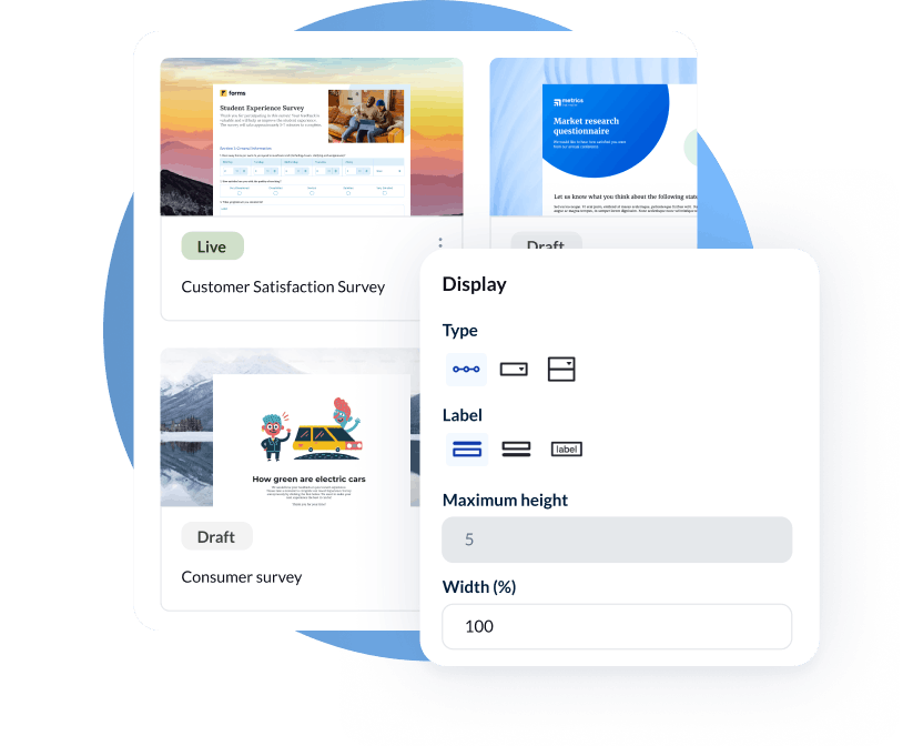 Free-form Survey Design