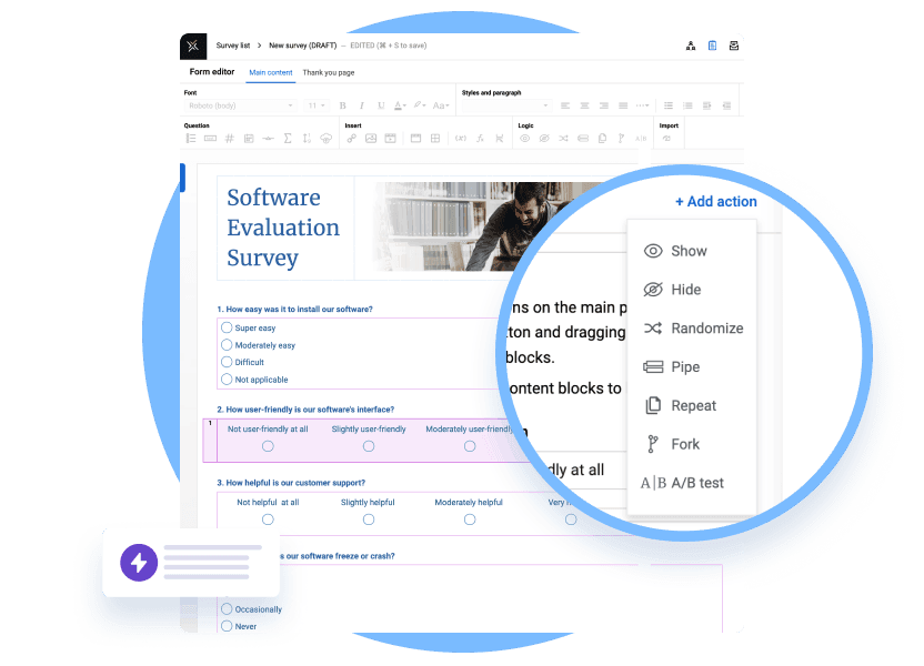 Dynamic Question Types and Advanced Survey Logic