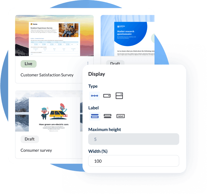 Free-form Survey Design