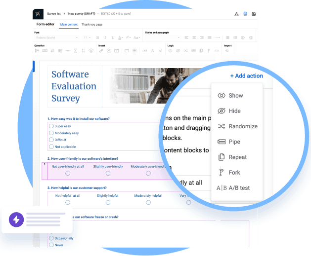 Dynamic Question Types and Advanced Survey Logic