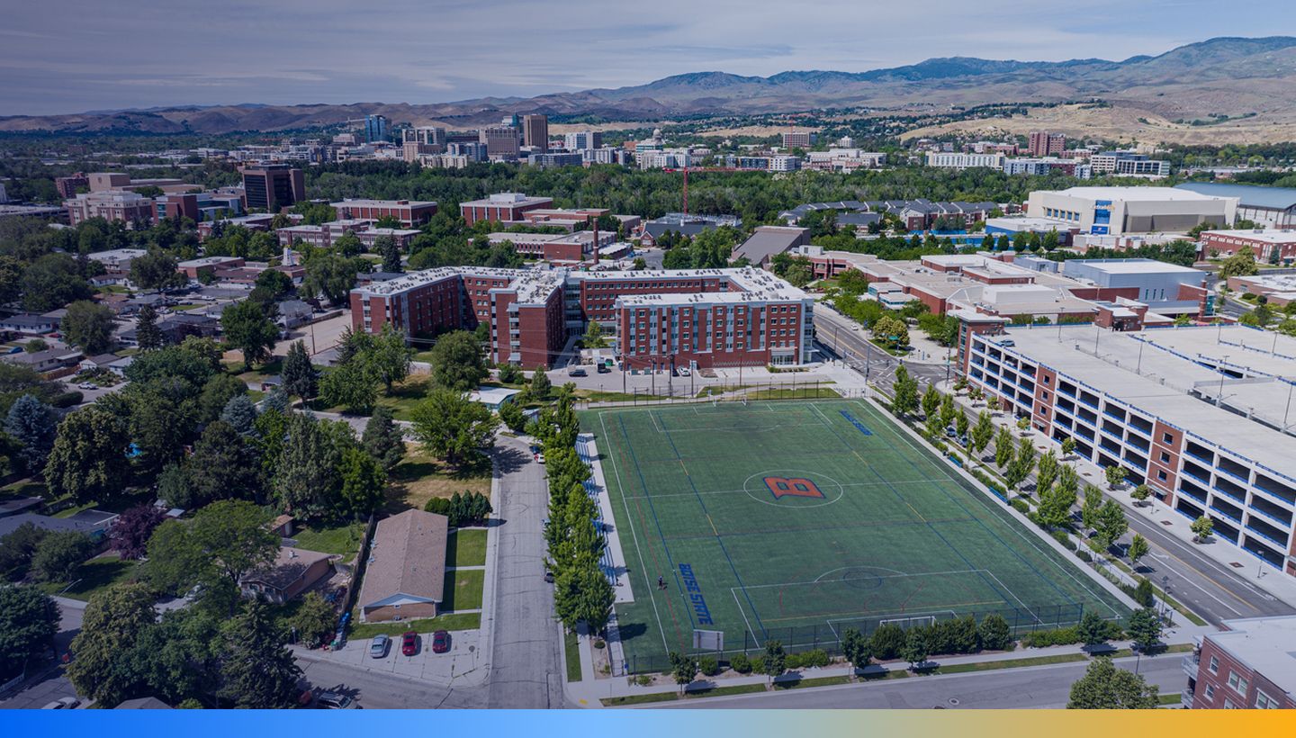 Illustration for the article Blue Turf Thinking: Optimizing Course Evaluations at Boise State University with Explorance Blue