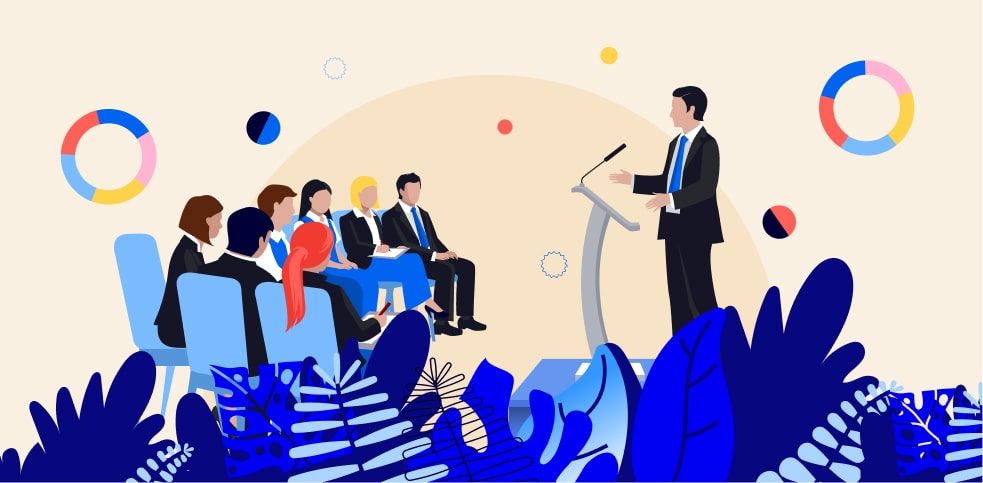Illustration for the article AI-Driven Insights and Student Feedback at Explorance Bluenotes MENA 2023